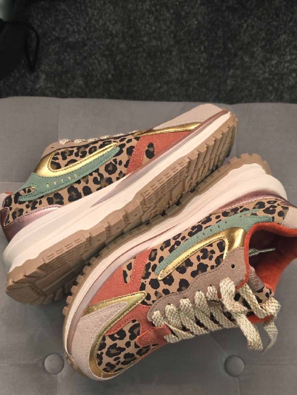 Blowfish Malibu Orange and Mint Mixed-Material Sneaker - Picture 2 of 7